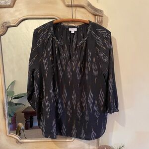 Pure Jill V-Neck Ikat Top